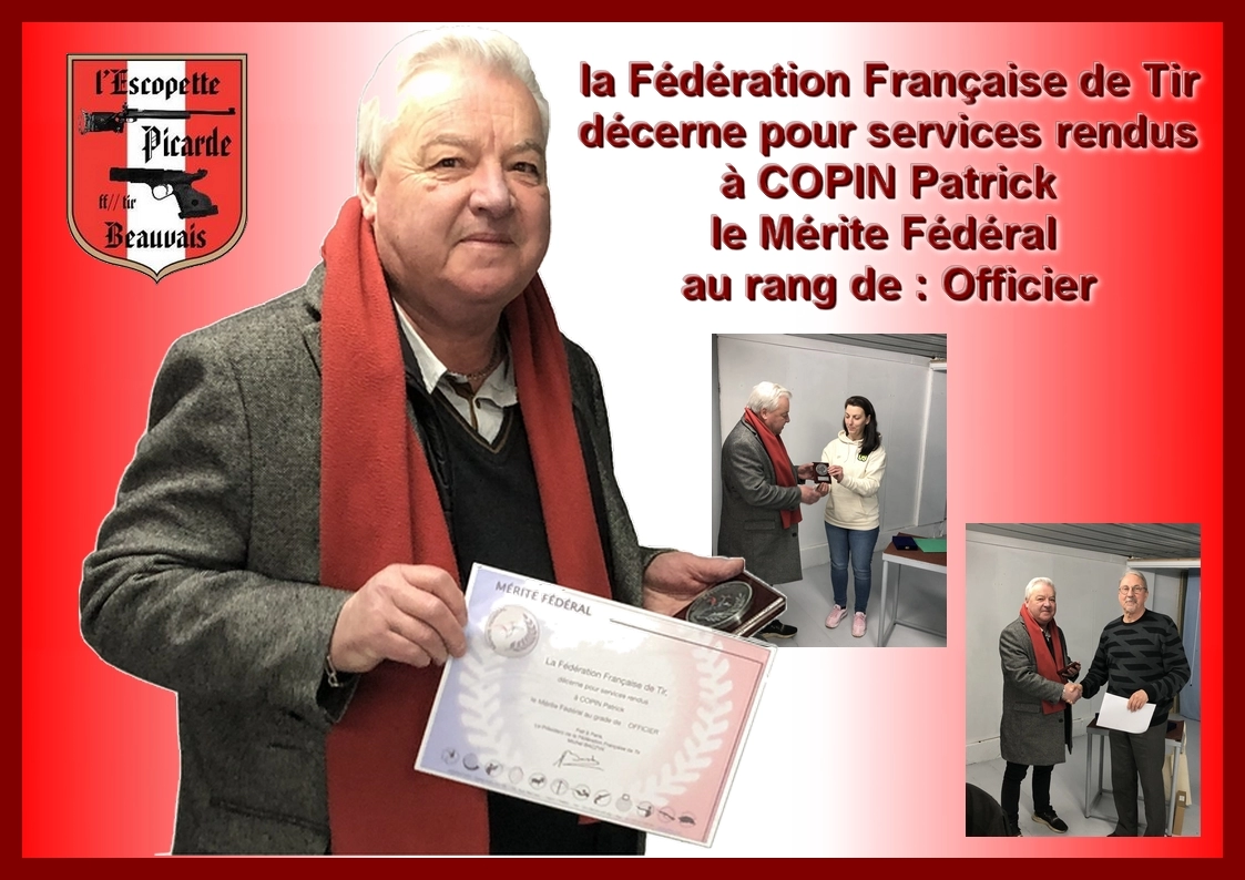 mérite fédéral pour Patrick COPIN