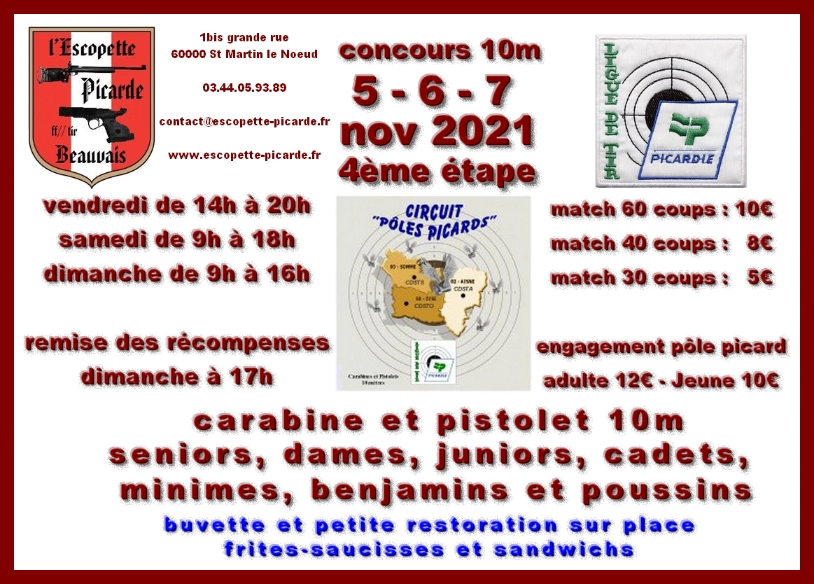 affiche du concours de tir POLE PICARD