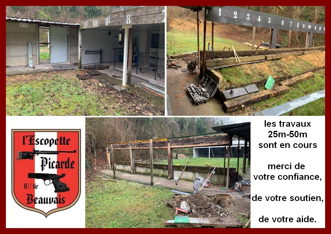 les travaux 25m et 50 ont commencé